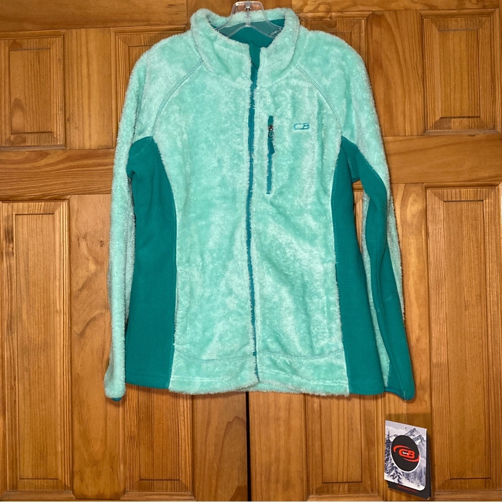 NWT CB Sports Vintage 90s Jacket Fleece Coat Green Size L Large